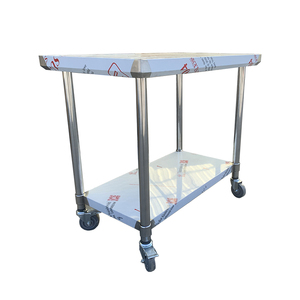 <span class=keywords><strong>Table</strong></span> en acier inoxydable Cuisine commerciale Restaurant industriel <span class=keywords><strong>Table</strong></span> de cuisine <span class=keywords><strong>sur</strong></span> roulettes - Product Image 2