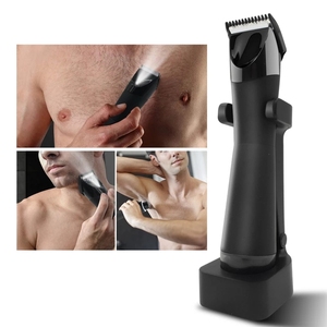 Tondeuse électrique pour poils du corps, rasoir à lame en céramique, épilateur pour poils pubiens masculins, rasoir pour poitrine, aisselles, testicules et aine - Product Image 1