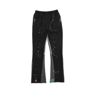 Yeni en çok satan özel erkekler Patchwork Graffiti pamuk elastik kemer Flare <span class=keywords><strong>Sweatpants</strong></span> - Product Image 4