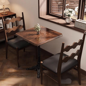 Juego de Mesa y Sillas de Comedor de Diseño Retro de Alta Gama para Restaurante Occidental y Cantina de Hotel - Product Image 4