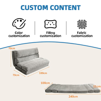 SUREWALHOME Lit pliant, canapé-lit, matelas de sol pour adultes, surmatelas extra épais, canapé de sol pour chambre à coucher, salon