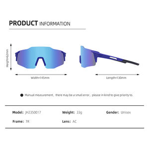 थोक यूनिसेक्स स्की गॉगल सुरक्षा साइकिल से अधिक आकार में रिमलेस क्यूवी 400 स्पोर्ट्स सनग्लास - Product Image 4