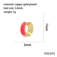 Nouvelles perles en émail de cuivre à effet goutte d'huile, rondes, à grand trou, en forme de baril, pour la fabrication de bijoux DIY (bracelets, colliers)