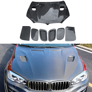 Nuevo Kit Protector de Capó de Fibra de Carbono para F15/F16 2013-2019, para X5/X6, Instalación con Tornillos, Malla Negra - Product Image 1