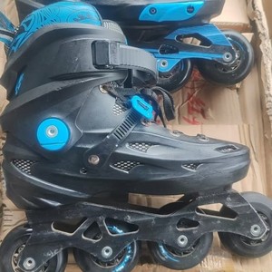Used Professional Adult Freestyle Single Row Inline Skates Second Hand <strong>Roller</strong> <strong>Blades</strong> for Slalom Skating PU Wheels Soft Comfort - Product Image 6