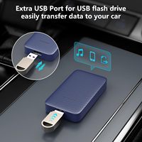 Venta caliente 2 en 1 inalámbrico 4,0 Android Auto Dongle nuevo portátil Carplay A Adaptador de sistema Android con cable Carplay opción