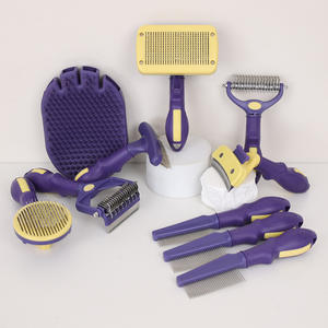 Kit de toilettage portable pour chiens et chats, comprenant un peigne à aiguilles en plastique TPR et des <span class=keywords><strong>ciseaux</strong></span> pour enlever les poils - Product Image 2