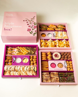 Boîtes à bonbons en chocolat vides personnalisées, boîtes cadeaux en carton blanc de luxe du Moyen-Orient, boîte à baklava assortie en papier pour dattes