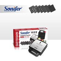 Sonifer SF-6144 meilleure qualité cuisine 1400W multi 7 en 1 machine à sandwichs et gaufres avec assiettes amovibles