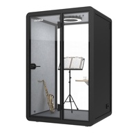 Station de bureau avec support vocal pour 1 personne, insonorisé, anti-pollution, bruit, bureau, 3.67