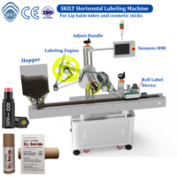 Machine d'étiquetage horizontale réglable SKILT pour tubes ronds, étiqueteuse universelle pour divers petits flacons