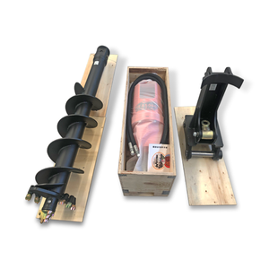 Tarière de terre hydraulique perceuse excavatrice dérapage pelle rétrocaveuse grue tracteur accessoires - Product Image 1