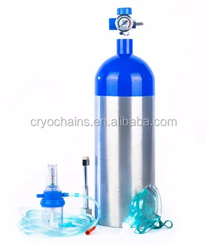 Dalış için yerinde oksijen tankı silindir 20L taşınabilir sıkıştırılmış hava şişesi