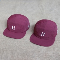 Casquette BSCI personnalisée avec votre logo, pour hommes et femmes, 5 panneaux, découpée au laser, à visière plate, imperméable, pour le camping et la course à pied