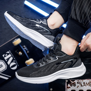 Chaussures de course pour hommes, légères, avec empeigne en mesh, antidérapantes, à lacets, respirantes, pour les sports de plein air - Product Image 3