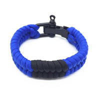 Différents types 550 Bracelet Paracord Bracelets de corde tissés de survie en plein air avec boucle en métal de taille réglable disponible sur mesure
