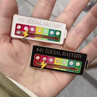 Broche de Energía Personalizado con Diseño de Transformación de Estado de Ánimo, Pin Deslizante Personalizable, Insignia de Aleación Social DIY, Pin Metálico Móvil para Regalo
