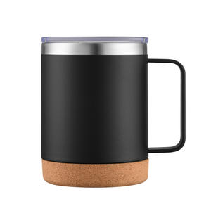 En stock, commerce extérieur, tasse à café de bureau en acier inoxydable 304 avec fond en <span class=keywords><strong>liège</strong></span>, isolée sous vide, 12 oz, avec poignée, pulvérisation, impression de logo - Product Image 5