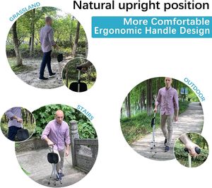 <span class=keywords><strong>Canne</strong></span> de Marche avec <span class=keywords><strong>Siège</strong></span> Durable, Antidérapante et Légère <span class=keywords><strong>pour</strong></span> Seniors, Pliable et Ajustable - Product Image 5