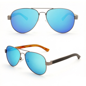 Fashion Design Tac UV400 Polarized Sun Glasses Custom Pilot <strong>Aviation</strong> Driving Vintage Wooden <strong>Sunglasses</strong> for Men - Product Image 1