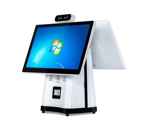 Máy <span class=keywords><strong>POS</strong></span> màn hình đơn/kép tùy chỉnh màu trắng, camera gắn trên, tích hợp máy in nhiệt, hệ điều hành Android/Windows, bảo hành 1 năm - Product Image 1