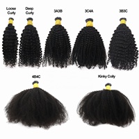 Trame de cheveux bouclés anneaux échantillon gratuit 10 pouces 100% cheveux humains noir naturel cheveux non traités Texture anneau brésilien brut non traité