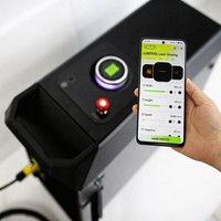 Système de nettoyage de surface métallique par impulsions Elite Pro 200W, système d'outil de nettoyage intelligent avec application mobile, contrôle à distance sans contact, nettoyage au laser HF