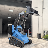 Mini-chargeuse compacte sur chenilles télécommandée SMT-450 à moteur essence pour serres, fermes et travaux en espaces confinés