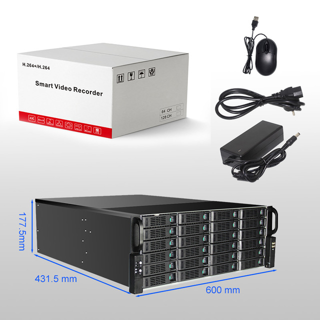 Powerful Storage Capabilities with Intelligent Analytical System 64CH 128Channel 4K NVRs