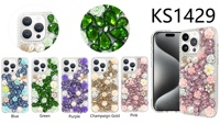 Coques de téléphone portable Kingsoul de luxe, mignonnes, scintillantes, avec diamants, pour filles, en TPU+PC, avec anneau magnétique, antichoc, maquillage, brillantes, pailletées, 16 filles