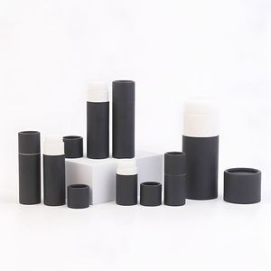 Envase de Bálsamo Labial Humectante con Logotipo Personalizado, Tubos de Bálsamo Labial Retráctiles, Desodorante en Barra, Bálsamo Labial de Papel Kraft - Product Image 1