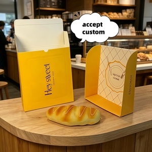 Cajón de embalaje para llevar, tienda de postres con logotipo personalizado, versión impresa plegable de doble cara, <span class=keywords><strong>Mini</strong></span> Caja de galletas y donas - Product Image 3