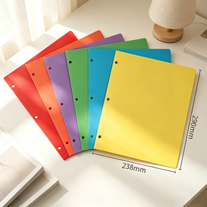 Portadocumenti in Plastica a Doppia Tasca Formato Lettera Arancione Confezione da 5 Porta Biglietti da Visita Durevole per Scuola Ufficio Archiviazione Quotidiana - Product Image 5