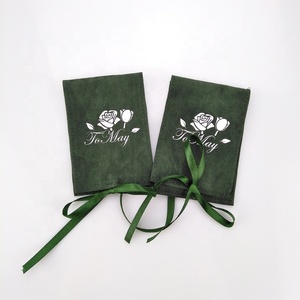 China Factory Luxury Velvet Jewelry Display PackagingPouch Bag Custom logo Microfiber Suede Jewelry Packaging Pouch with Flap - Product Image 6