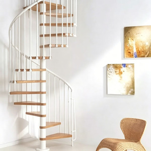Rampe de sécurité personnalisée pour <span class=keywords><strong>escalier</strong></span> extérieur de villa, <span class=keywords><strong>escalier</strong></span> en colimaçon en <span class=keywords><strong>bois</strong></span>, kit léger <span class=keywords><strong>et</strong></span> antirouille pour accès au jardin ou au patio - Product Image 1