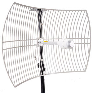 เสาอากาศแบบพาราโบลากริด MIMO 2x2 กำลังขยายสูง 4G 5G ระยะไกล 1710-3800MHz 24dBi แบนด์วิดท์ 2090MHz สำหรับภายนอกอาคาร - Product Image 1