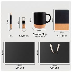 Wholesale Premium Modern Personalized PU Leather <b>Mug</b> A5 Notebook Pen Keychain Business Gift Set Corporate Events VIP Gifting UV - Product Image 2
