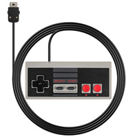 Mando de Juego con Cable Compatible con la Consola Retro MINI NES Classic Edition Roja y Blanca