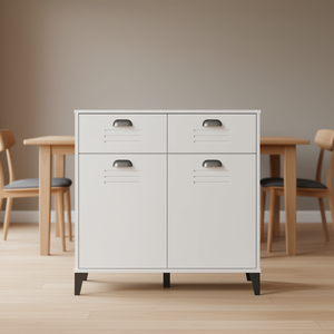 VIKEN Credenza in Legno Ingegnerizzato Bianco 31.5x15.7x31.5, Mobile Contenitore dal Design Moderno e Minimalista, Arredamento per la Casa - Product Image 2
