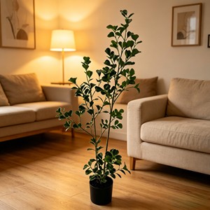 Artificial Ficus Bonsai Artificial Banyan <b>Tree</b> <b>Potted</b> Plant Heart-shaped leaves - Product Image 4