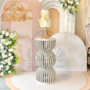 Alzata <span class=keywords><strong>per</strong></span> Torte in Metallo Bianco Rotonda, Design Moderno Professionale a Forma di Cilindro, Smontabile, Novità <span class=keywords><strong>per</strong></span> Decorazioni di Eventi e Matrimoni - Product Image 2