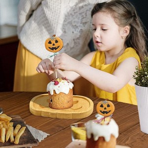 Plateau à nourriture cuit en bambou en forme <span class=keywords><strong>de</strong></span> citrouille d'Halloween, plateau à cheesecake pour fête à domicile, plateau à fruits, plateau à collations, modèle <span class=keywords><strong>de</strong></span> la ville <span class=keywords><strong>de</strong></span> Heze, comté <span class=keywords><strong>de</strong></span> Cao - Product Image 2