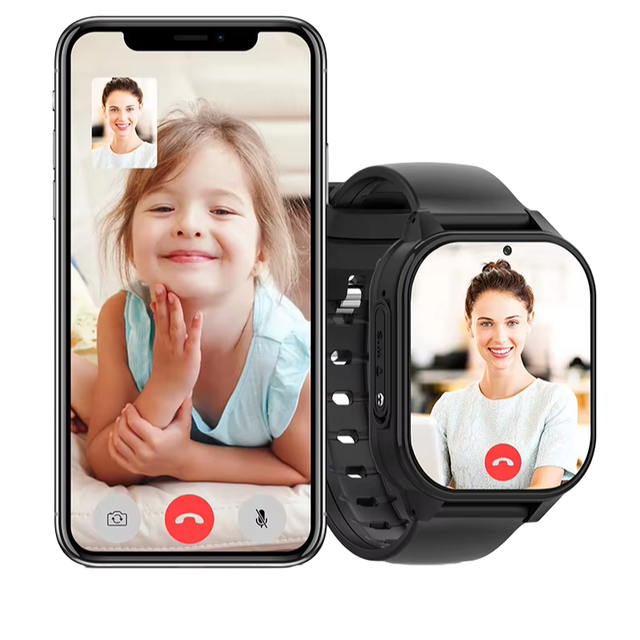 IP67 Newest 1.85'' Android 4G Kids Smart Watch SOS Video Recording Remote Monitoring Square IPS Fashion 4g Android Watch