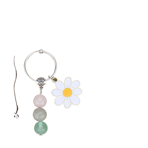 Cuentas <span class=keywords><strong>de</strong></span> ágata <span class=keywords><strong>de</strong></span> cristal Daisy Fangy, llavero sencillo tejido a mano, regalo festivo, accesorio <span class=keywords><strong>de</strong></span> nicho - Product Image 1