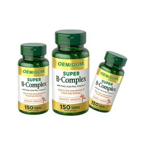 Super B Vitamine B Complex Tabletten Met Aanhoudende Afgifte Ondersteunt Zenuwstelsel, Gezonde Energieproductie Van Hersenfunctie