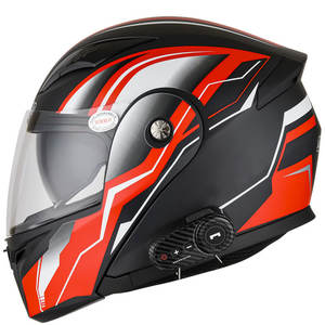Material ABS de alta calidad, nuevo casco de motocicleta de cara semiabierta de tamaño XL a la <span class=keywords><strong>moda</strong></span> con estilo abatible seguro de doble visera - Product Image 4