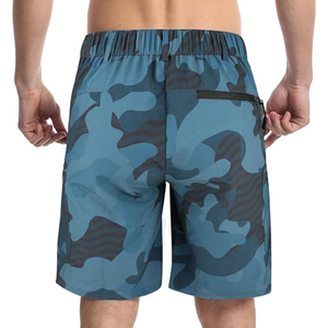Shorts cargo camouflage respirants pour hommes avec cordon de serrage, shorts d'entraînement décontractés, logo personnalisé, taille haute, vêtements d'extérieur - Product Image 3
