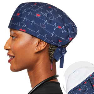 Unisex Twill Fabric Spandex/Polyester Medical Ponytail <b>Caps</b> Surgical <b>Scrub</b> Hats-Nurse/Dentist Cartoon Nursing <b>Caps</b> Hospital - Product Image 1