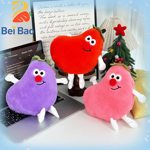 Jouets en <span class=keywords><strong>peluche</strong></span> doux personnalisés Eggplant Toys pour machine à griffes de vente automatique, cadeau d'anniversaire, rembourrage en coton PP - Product Image 4