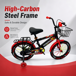 Bicicletta per Bambini in Acciaio al Carbonio con Raggi Colorati da 12, 14, 16 Pollici, per Ragazzi e Ragazze, con Portapacchi Posteriore - Vendita Calda all'Ingrosso - Product Image 1